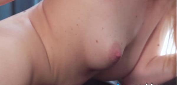  Blonde with natural tits orally pleasured and drilled